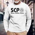 ScpecureContainProtect-Cp Foundation 長袖Tシャツ 高齢者への贈り物