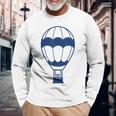 Simple Hot Air Balloon 熱気球 面白い シンプル ミニマリスト 気球 熱気球 長袖Tシャツ 高齢者への贈り物