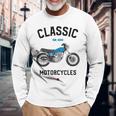 Sr 400 ブルー クラシックバイク モーターサイクリスト オートバイ 長袖Tシャツ 高齢者への贈り物