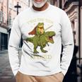 Twas The Tism M'lord Frog ライディング 恐竜 ファンタジー 中世 長袖Tシャツ 高齢者への贈り物