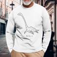 Uma ネッスィー ゆるい おもしろ かわいいイラスト ネッシー 長袖tシャツ 長袖Tシャツ 高齢者への贈り物