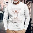 Vitruvian Corgi 長袖Tシャツ 高齢者への贈り物