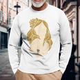 かわいいタトゥーガールファニーユニセックスデザインメンズレディースtシャツ 長袖Tシャツ 高齢者への贈り物