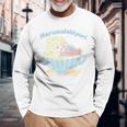 まるもふびより ティーカップ 長袖Tシャツ 高齢者への贈り物