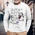 アイスランド周辺のハフィンとパフィン 北欧アドベンチャーお土産 長袖Tシャツ 高齢者への贈り物