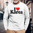 アイラブハートコリア韓国カルチャー 長袖Tシャツ 高齢者への贈り物