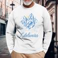 エーデルワイス アルプス お土産 スイス ハイキング 山 スイス 長袖Tシャツ 高齢者への贈り物