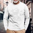 オランダのオランダのライオン オランダ オランダ オレンジ 長袖Tシャツ 高齢者への贈り物