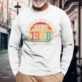 オンバック 1968年6月から素晴らしいヴィンテージレトロ58歳の誕生日 長袖Tシャツ 高齢者への贈り物