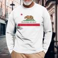 カリフォルニア州旗 長袖Tシャツ 高齢者への贈り物
