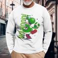 ザ・スーパーマリオギャラクシー・ムービー Action Yoshi 長袖tシャツ 長袖Tシャツ 高齢者への贈り物