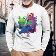 ザ・スーパーマリオギャラクシー・ムービー Wahootar Ride 長袖Tシャツ 高齢者への贈り物