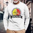 シチリア国旗 シチリア・パレルモ イタリア 長袖Tシャツ 高齢者への贈り物