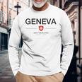 ジュネーブ スイス 首都 スイス ジュネーブ スイス 長袖Tシャツ 高齢者への贈り物
