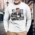 ジーンハックマン_002_Back Printed 長袖Tシャツ 高齢者への贈り物