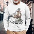 ストリートファイター リュウ ポートレート 火の玉 壮大な対決 ゲーマー 長袖Tシャツ 高齢者への贈り物
