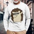 ダビングハリネズミ おもしろハリネズミ 長袖Tシャツ 高齢者への贈り物