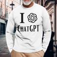 チャット Gpt が大好きです 長袖Tシャツ 高齢者への贈り物