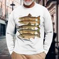 トラウト魚種種フィッシング フライフィッシング トラウト 長袖Tシャツ 高齢者への贈り物