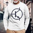 トランジスタ電子回路図記号 長袖Tシャツ 高齢者への贈り物