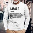 トリニダード・トバゴ Limer Definition Liming Lime 長袖Tシャツ 高齢者への贈り物