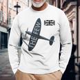 バトルオブブリテン イギリス空軍航空機 スピットファイア The Few War 飛行機 長袖Tシャツ 高齢者への贈り物