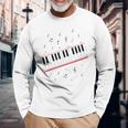 ピアノ ビート キーボード 音符 ミュージシャン ピアノ レッスン 長袖Tシャツ 高齢者への贈り物