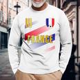 フランス国旗 フランスのプライド愛好家 長袖Tシャツ 高齢者への贈り物