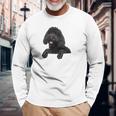 ブラックラブラドゥードル ポケット入り ラブラドゥードル犬愛好家 長袖tシャツ 長袖Tシャツ 高齢者への贈り物