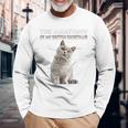 ブリティッシュショートヘアの猫t 長袖Tシャツ 高齢者への贈り物