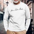 ヨハン・セバスティアン・バッハのサイン。 長袖Tシャツ 高齢者への贈り物