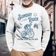 レトロ サイクリング サイクリスト 自転車 バイク サンデー ライド クラブ レース 長袖Tシャツ 高齢者への贈り物