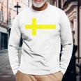 レトロ スウェーデン国旗 メンズ レディース キッズ ヴィンテージ ギフト 長袖Tシャツ 高齢者への贈り物