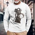 ワヤン インドネシア文化 人形 部族 長袖Tシャツ 高齢者への贈り物