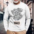 ヴィンテージ Hd オートバイtwin ショベルヘッド エンジン クラシック バイカー 長袖Tシャツ 高齢者への贈り物