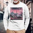 ヴィンテージ Jdm 日本伝説 ドリフト レースカー 東京 背面 長袖Tシャツ 高齢者への贈り物