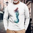 人魚の秘密 長袖Tシャツ 高齢者への贈り物