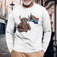 南アフリカ 国旗 南アフリカのルーツ 長袖Tシャツ 高齢者への贈り物