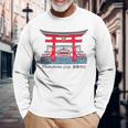 厳島神社、宮島、広島県、日本。図面 長袖Tシャツ 高齢者への贈り物