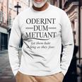 古典ラテン語フレーズ 強力なローマの引用 長袖Tシャツ 高齢者への贈り物