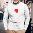 和道龍 空手 バックプリント 長袖Tシャツ 高齢者への贈り物