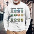 地質時代チャート古生物学・地球史 長袖Tシャツ 高齢者への贈り物