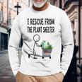庭師、植物 長袖Tシャツ 高齢者への贈り物