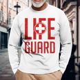 救命救急救命士のライフセーバー Lifeguard 長袖Tシャツ 高齢者への贈り物