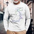 横浜市電鉄線鉄道おみやげ路線図 長袖Tシャツ 高齢者への贈り物