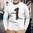 詩とメルヘン 東君平 インド洋の犬 長袖Tシャツ 高齢者への贈り物