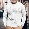 路線図 兵庫 神戸 地下鉄 電車 デザイン 長袖Tシャツ 高齢者への贈り物