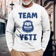 野獣のイエティ 忌まわしい雪だるまのユーモア 私はイエティが大好き Team Yeti 長袖Tシャツ 高齢者への贈り物