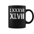 8647 ローマ数字 抗議ヴィンテージアンティーク調 Lxxxvi Xlvii コーヒーマグ