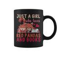 Animal Just A Girl Who Loves Red Pandas And Books Reading Graphic Print Coffee Mug